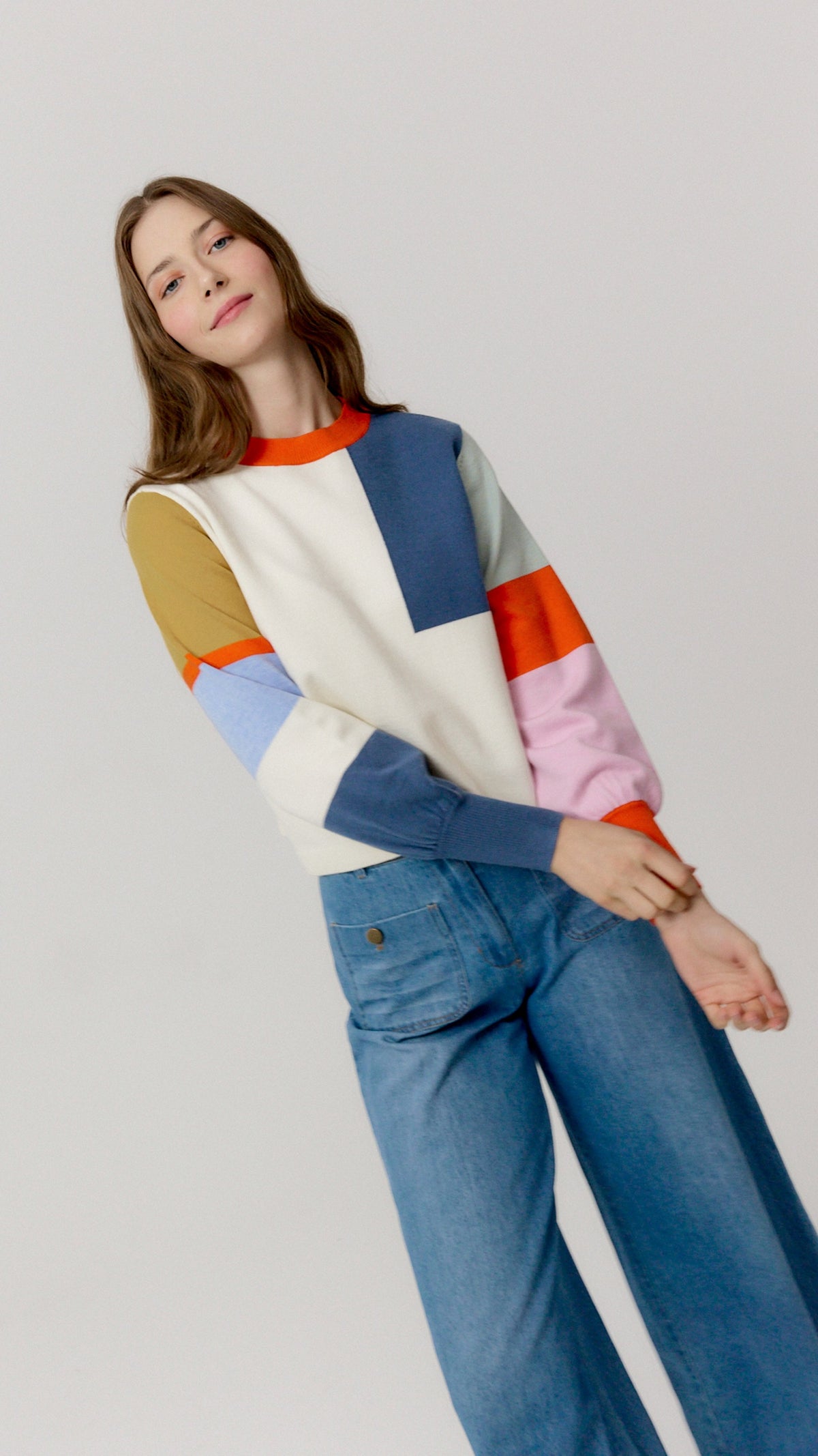 Jersey Kaleido color block de Biscuit, vista frontal alternativa.