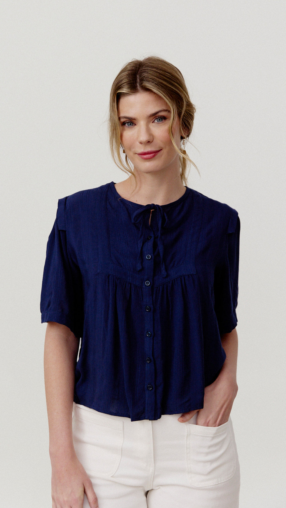 Camisa Camila Navy