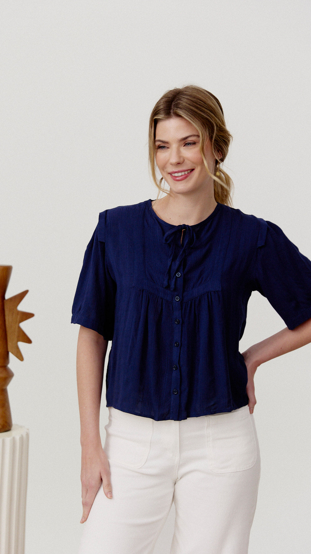 Camisa Camila Navy