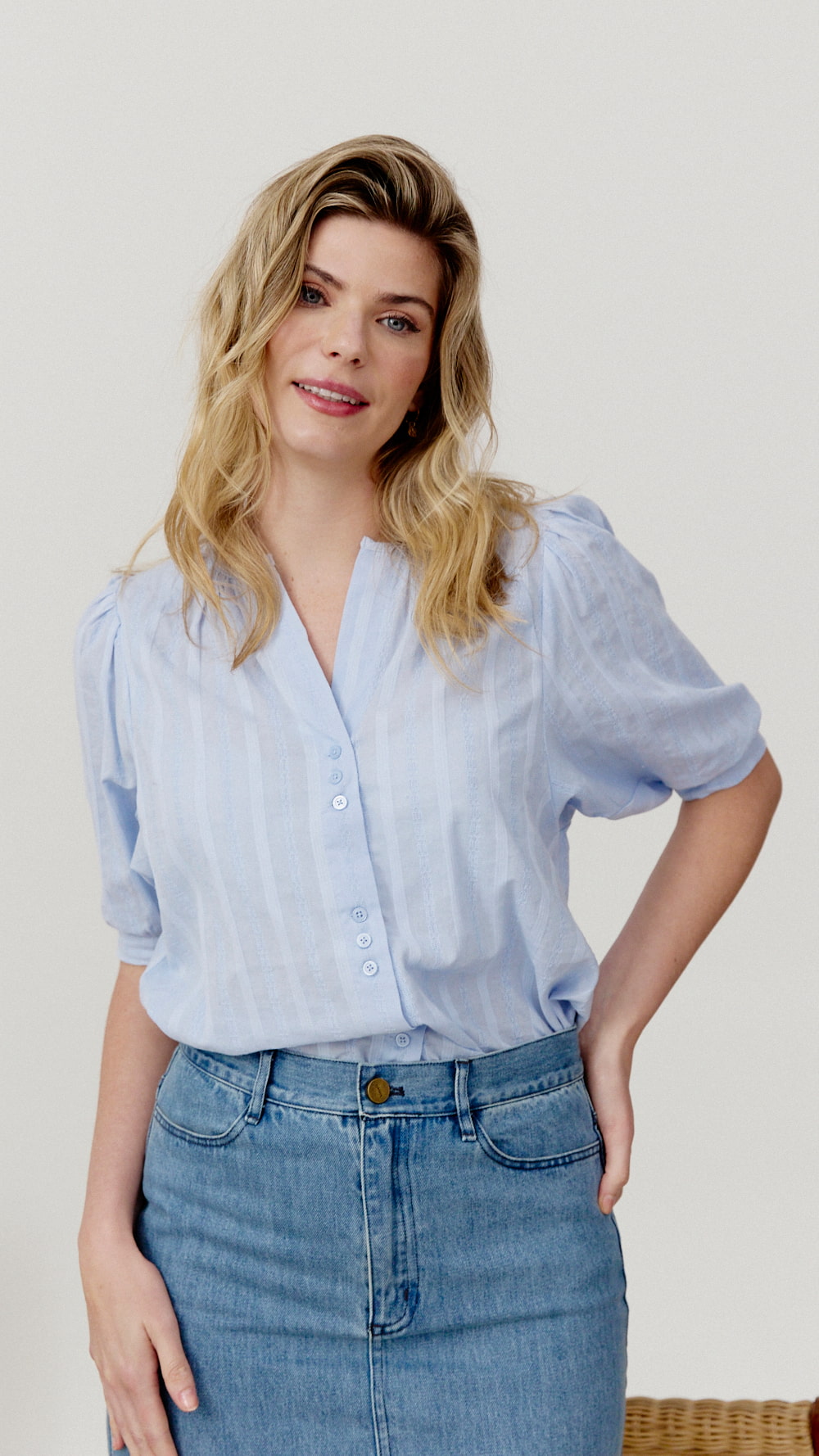 Camisa Eliset Celeste