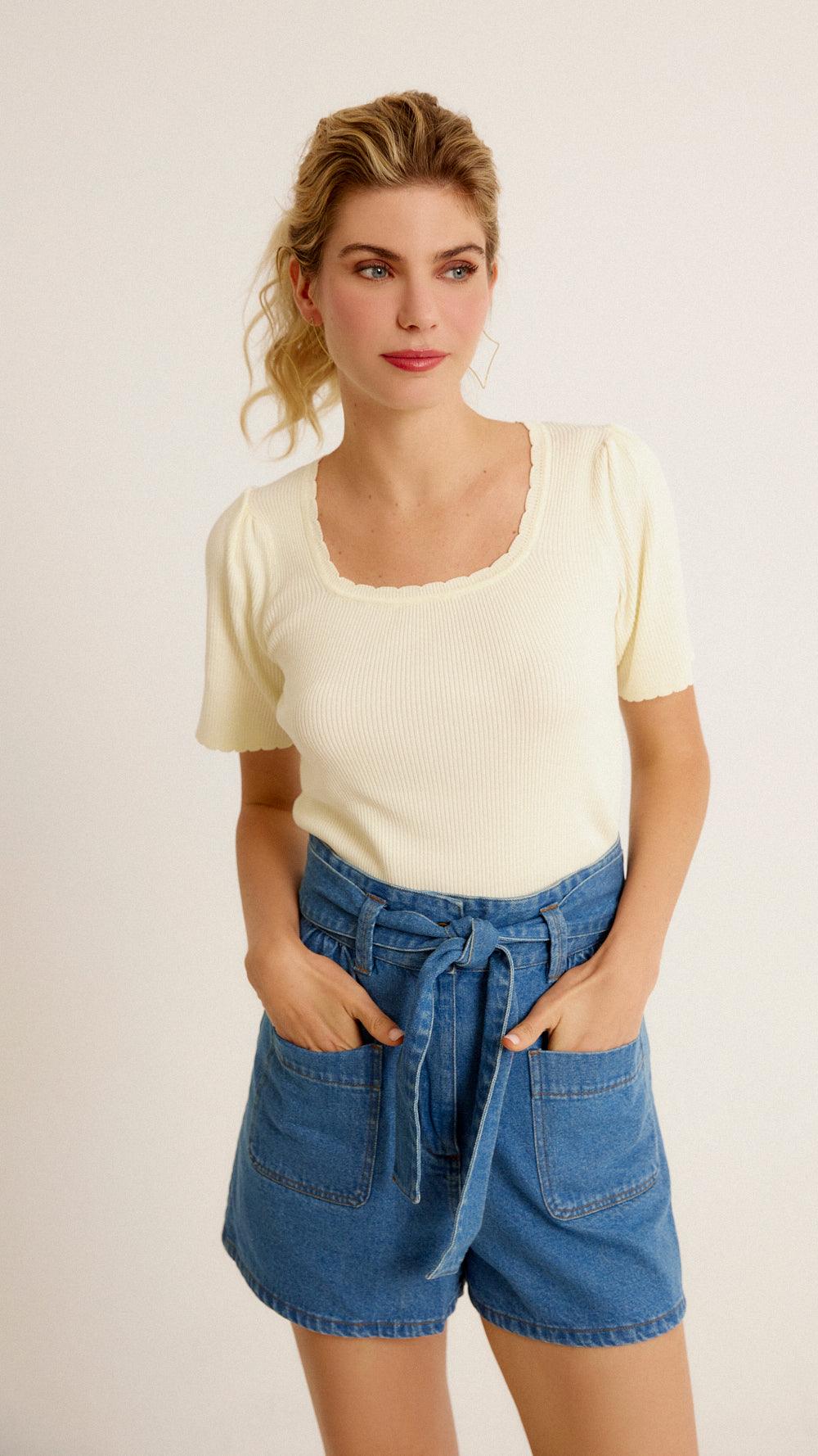 Valerie - Top - biscuit
