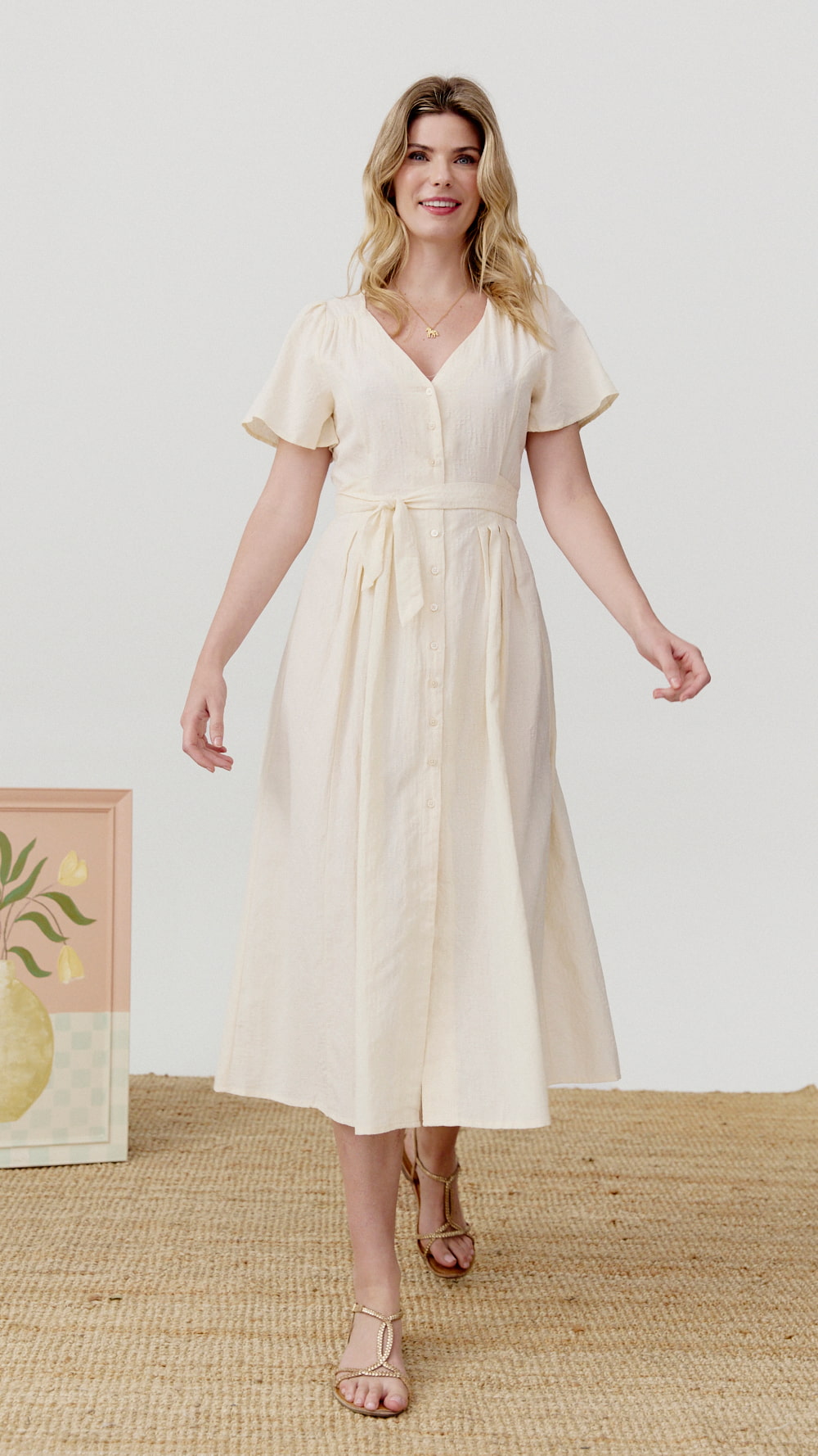 Vestido Grace crema de Biscuit