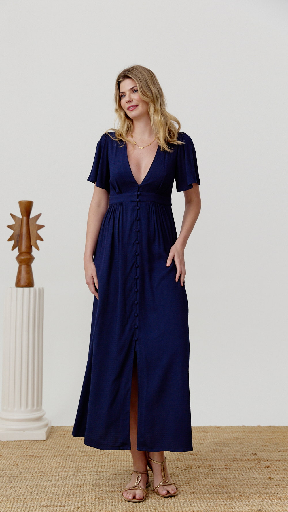 Vestido Madge azul navy de Biscuit