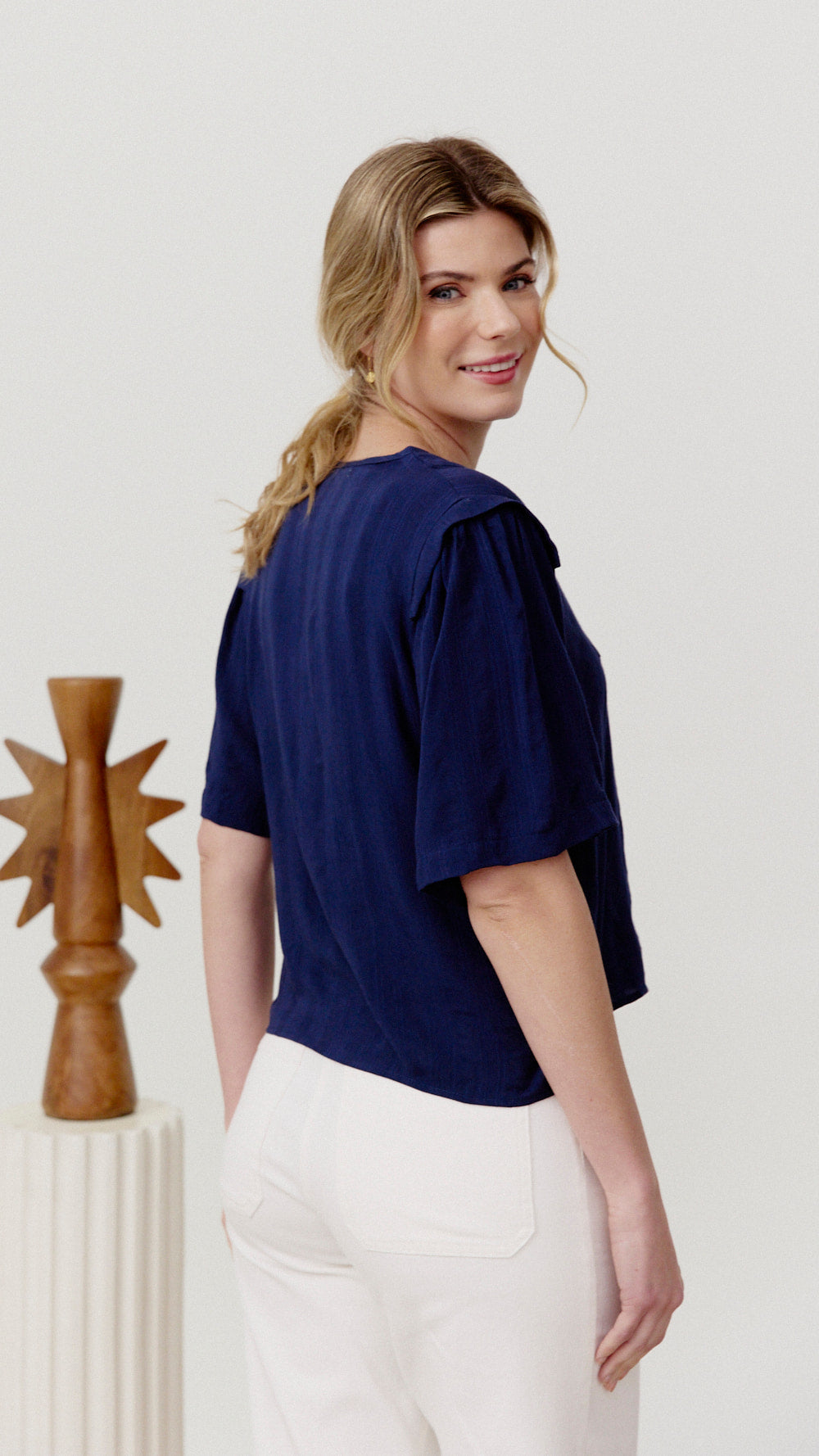 Camisa Camila Navy