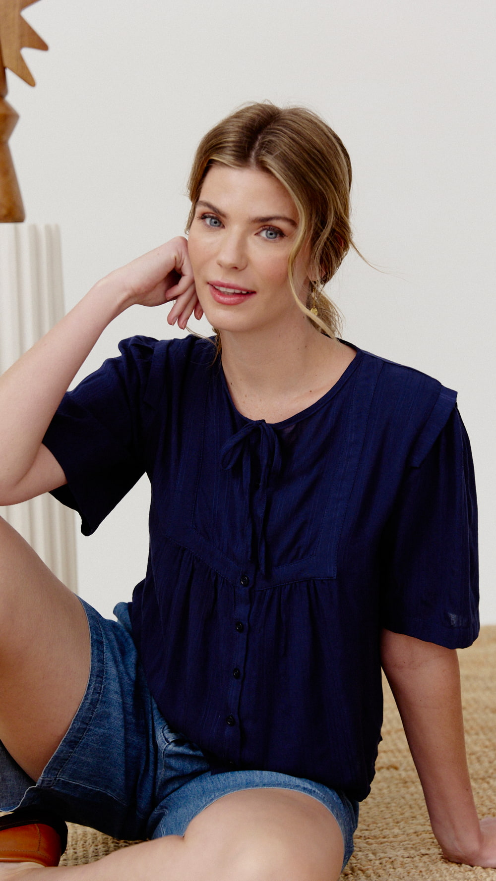 Camisa Camila Navy