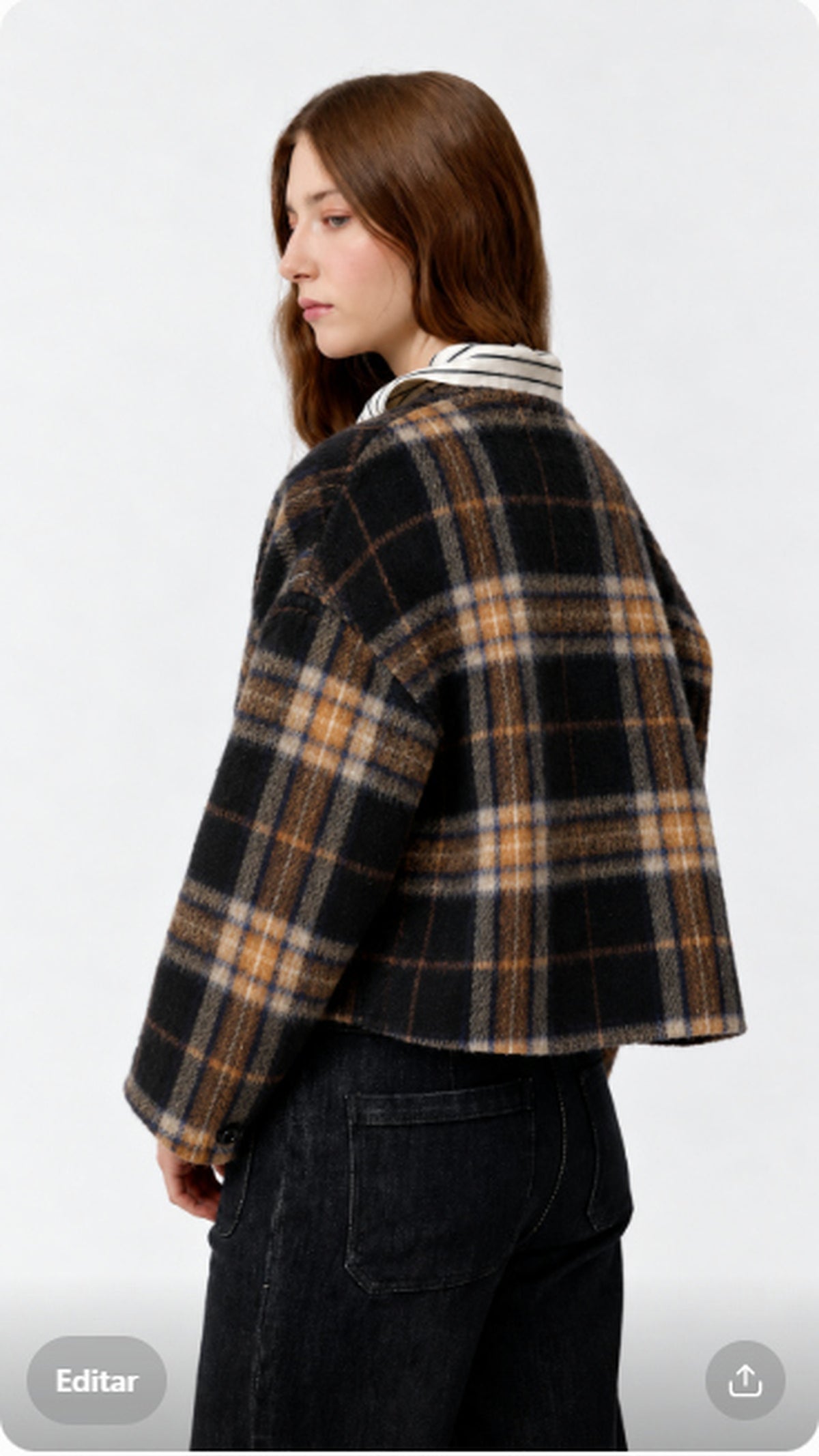Chaqueta Ingrid Black Check de Biscuit