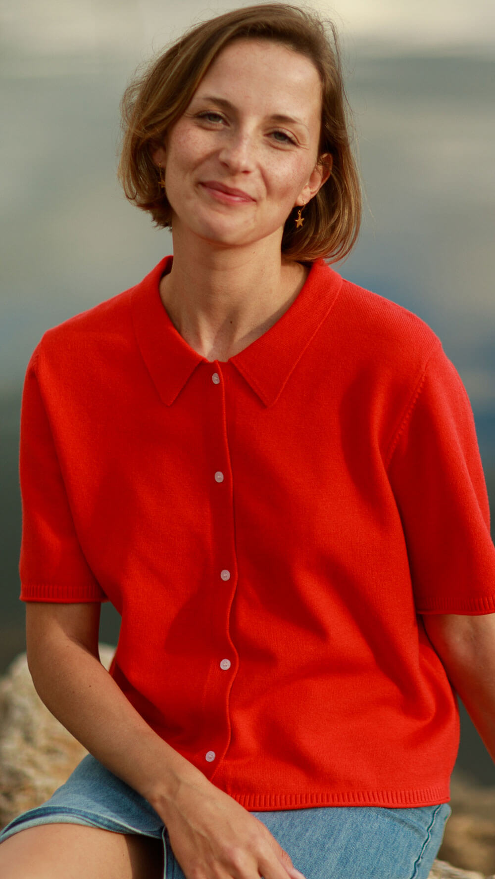 Top Luz • Jersey Manga corta • Biscuit • Colección de Verano