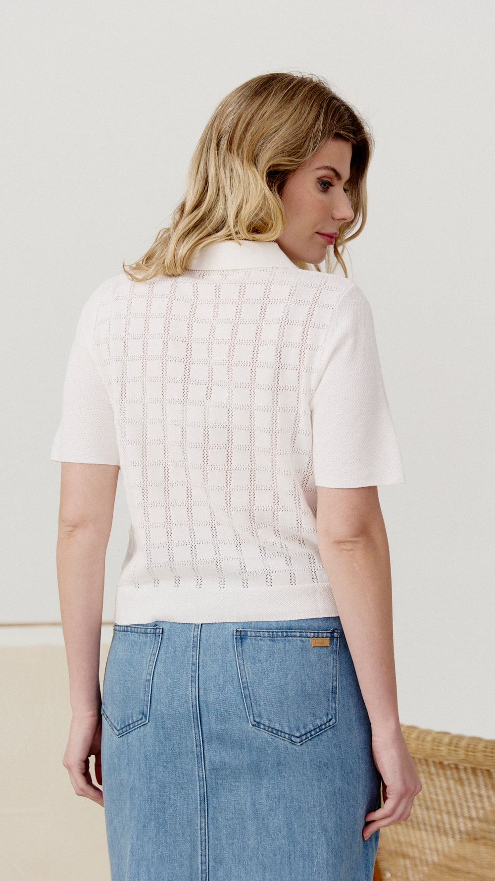Top Boogie calado blanco de Biscuit