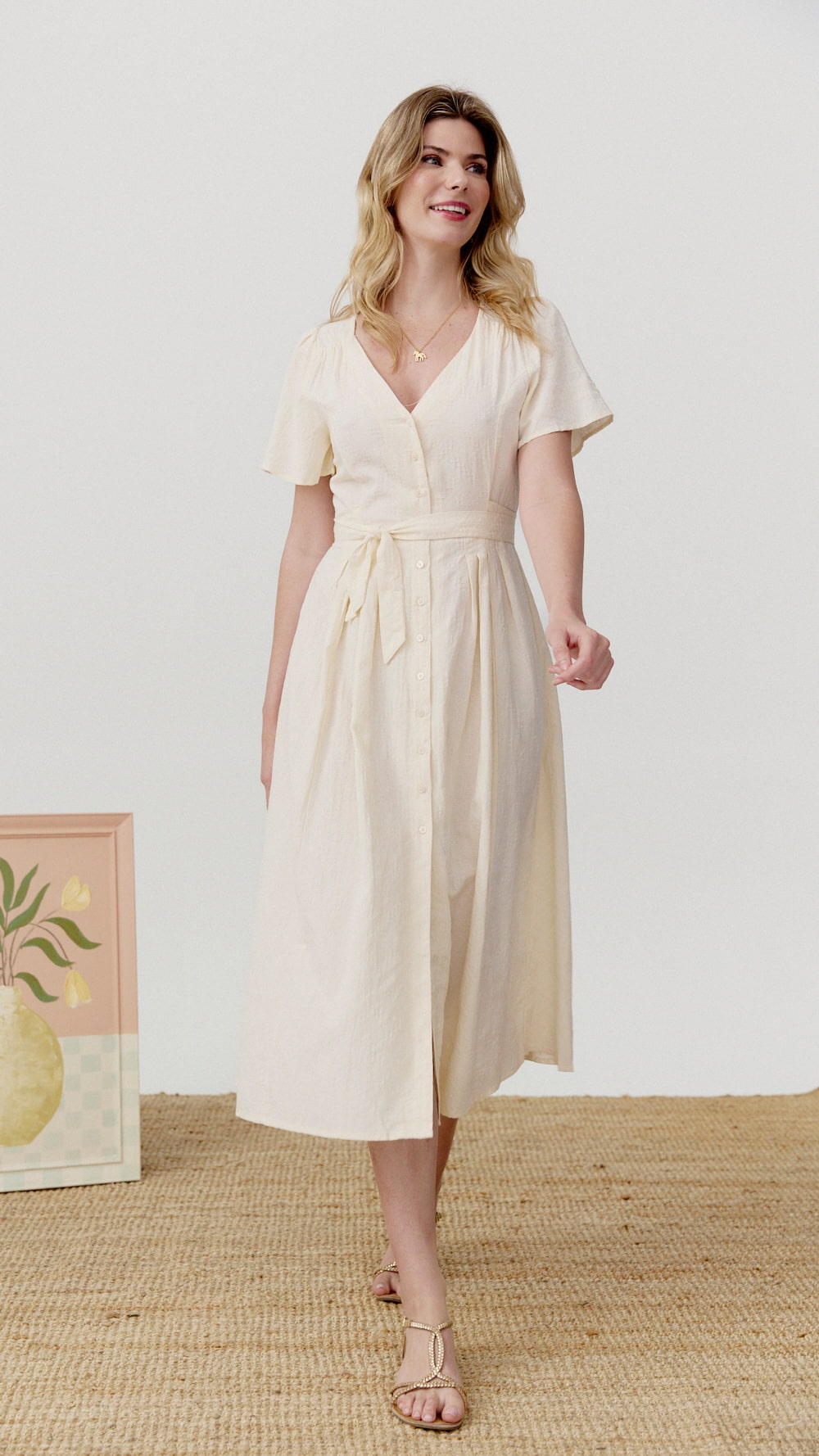 Vestido Grace crema de Biscuit